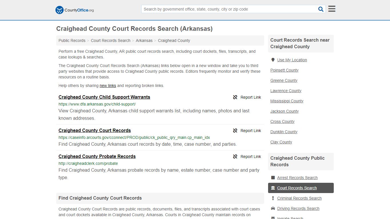 Craighead County Court Records Search (Arkansas) - County Office