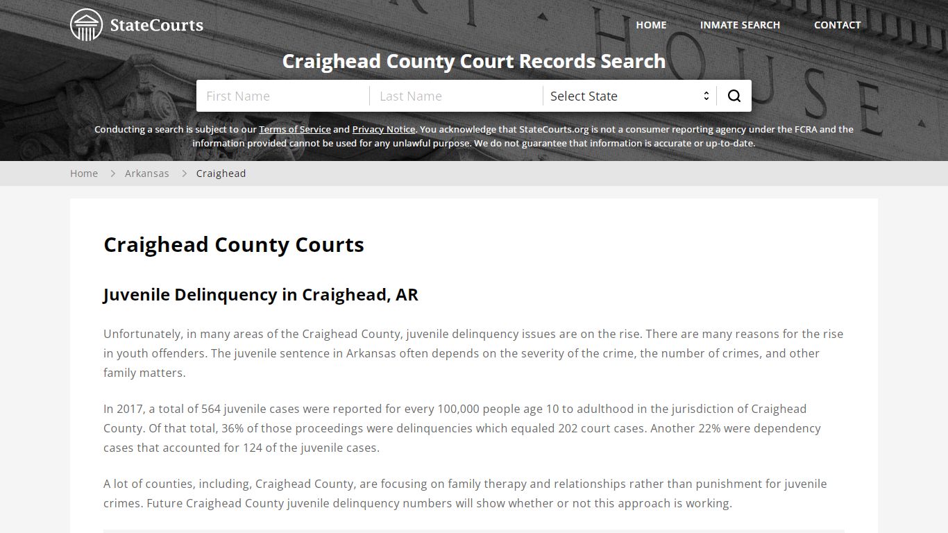 Craighead County, AR Courts - Records & Cases - StateCourts